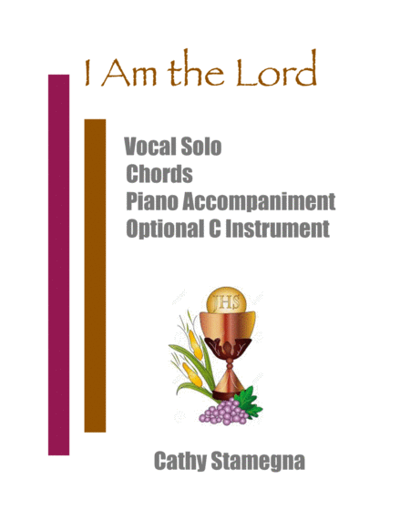 I Am the Lord (Vocal Solo, Chords, Optional C Instrument, Accompanied) Large Ensemble - Digital Sheet Music