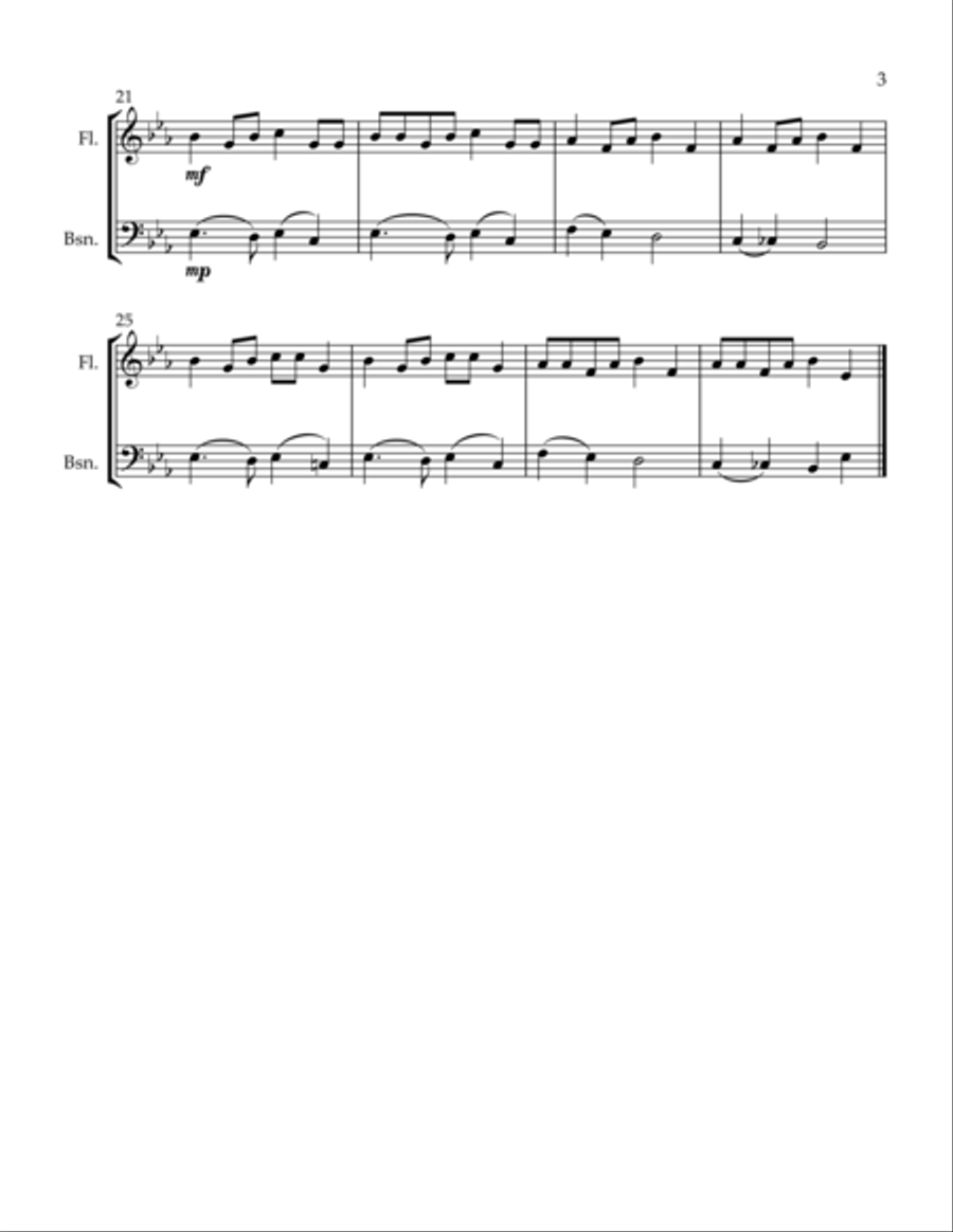 Russian Children's Song #1 Woodwind Duet scores gallery preview page 3