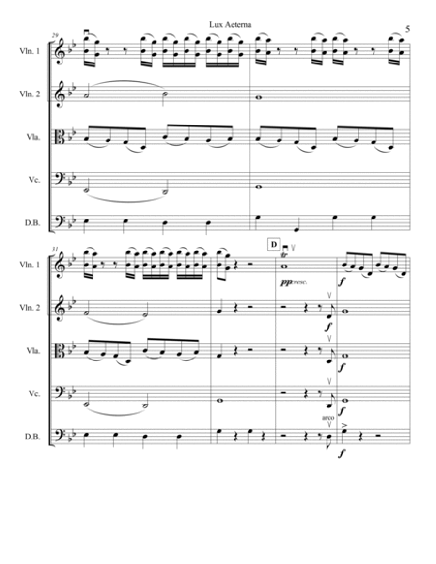 Lux Aeterna String Orchestra scores gallery preview page 6