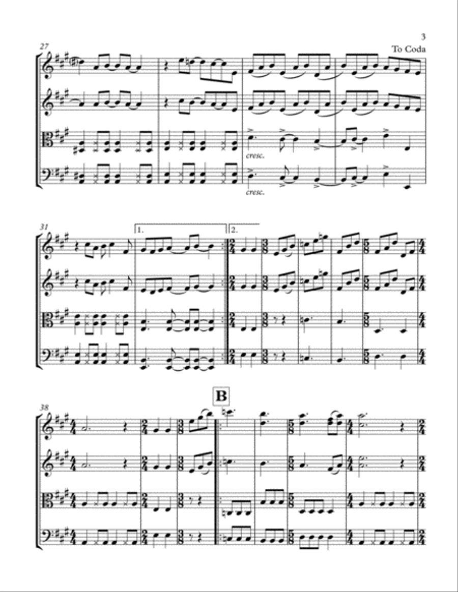 Here Comes The Sun String Quartet scores gallery preview page 4
