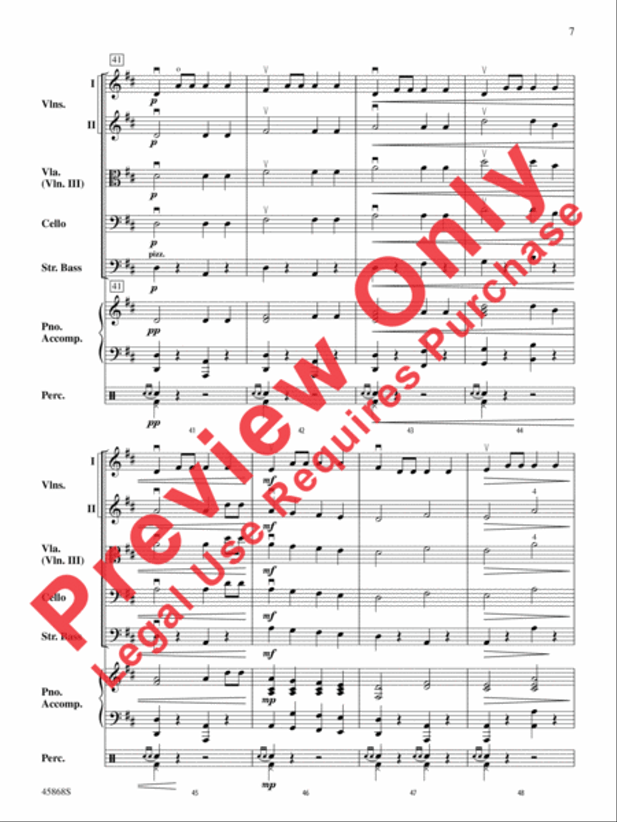 British March String Orchestra scores gallery preview page 7