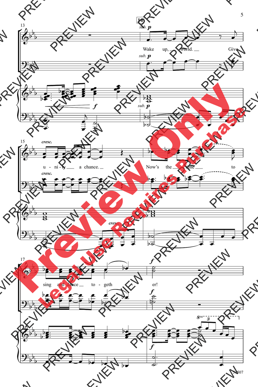 Stronger Together 4-Part scores gallery preview page 5
