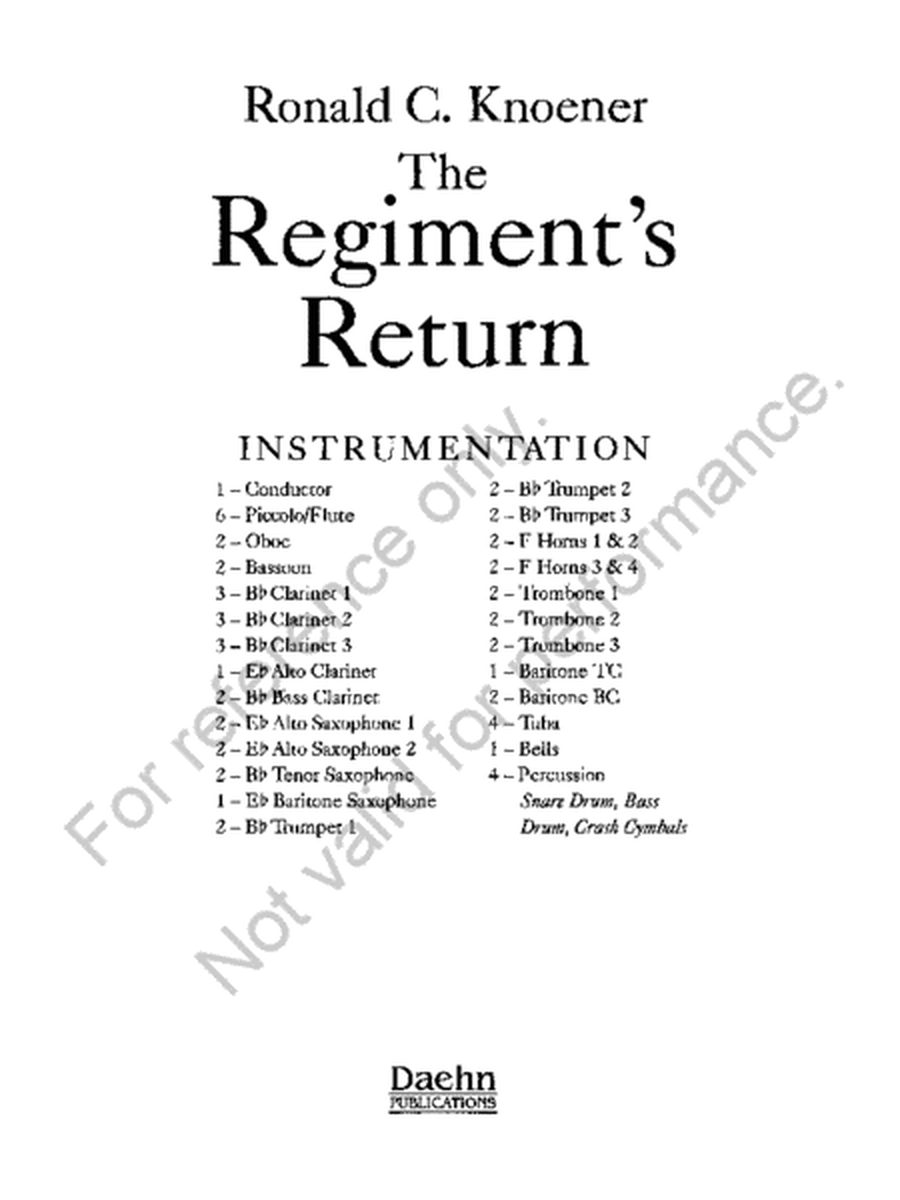 The Regiment’s Return image number null