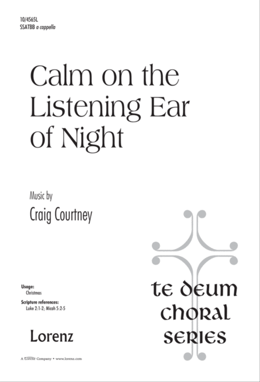 Calm on the Listening Ear of Night A Cappella scores gallery preview page 1