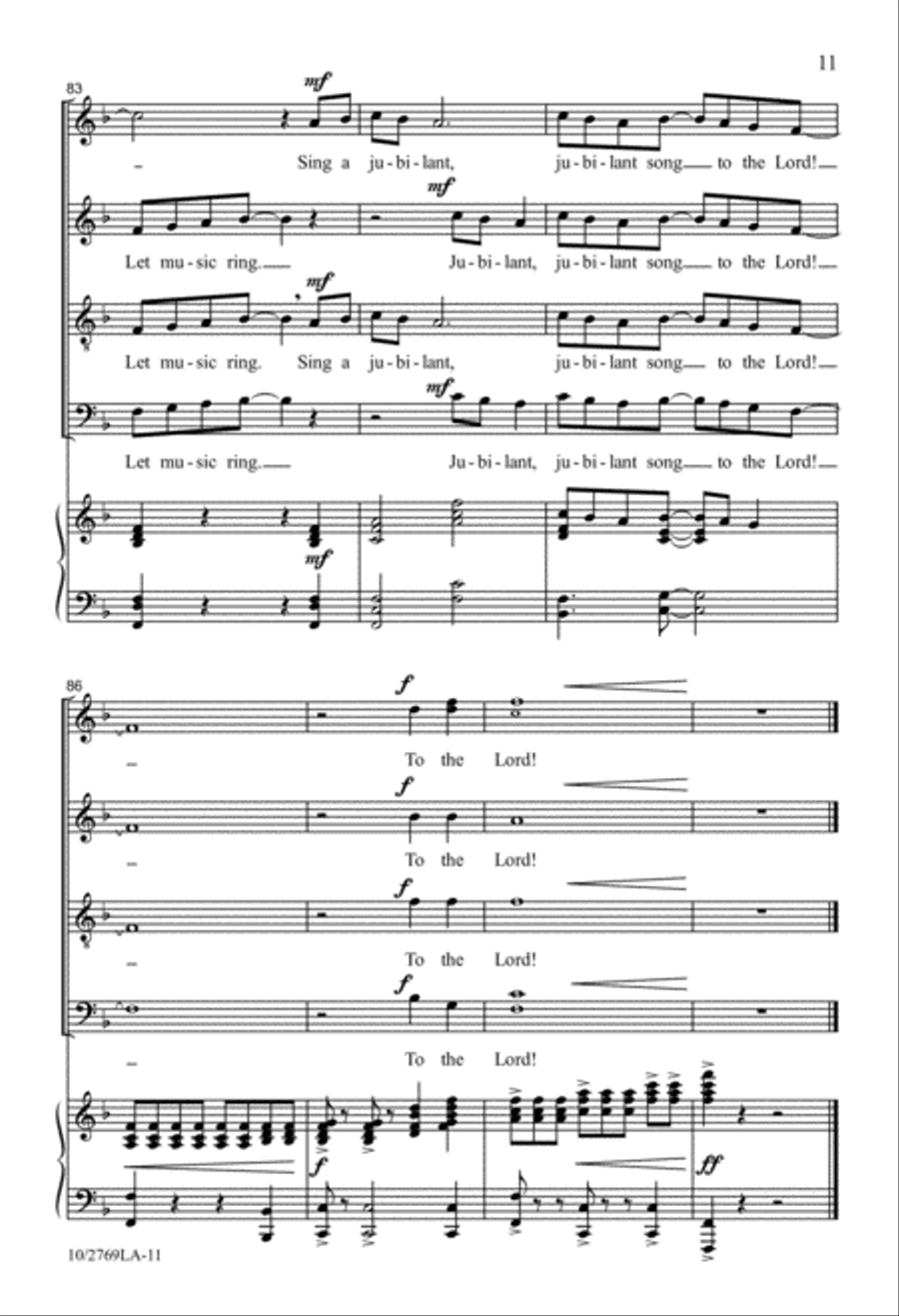 Jubilate, Sing to God 4-Part scores gallery preview page 11
