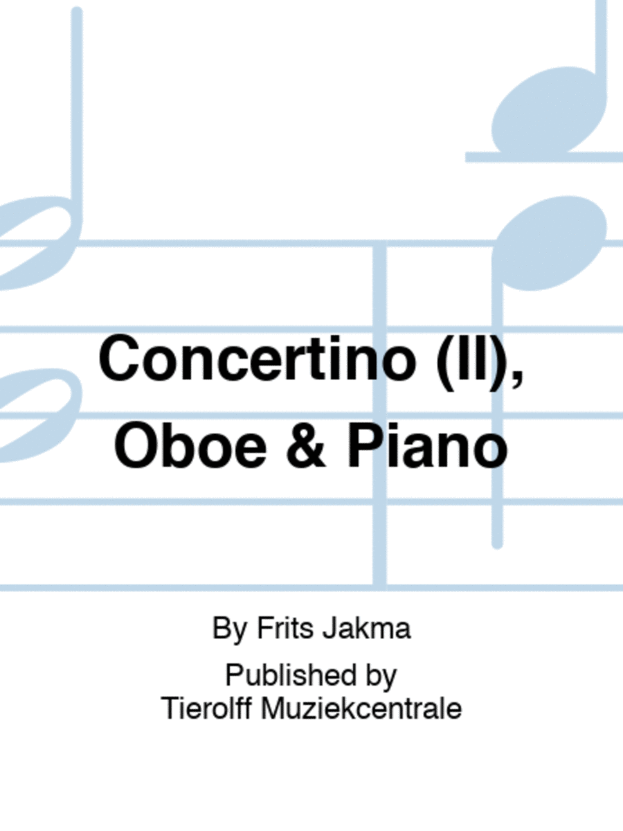 Concertino (II), Oboe & Piano Piano Accompaniment scores gallery preview page 1