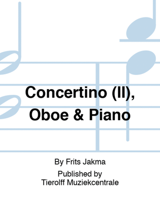 Concertino (II), Oboe & Piano