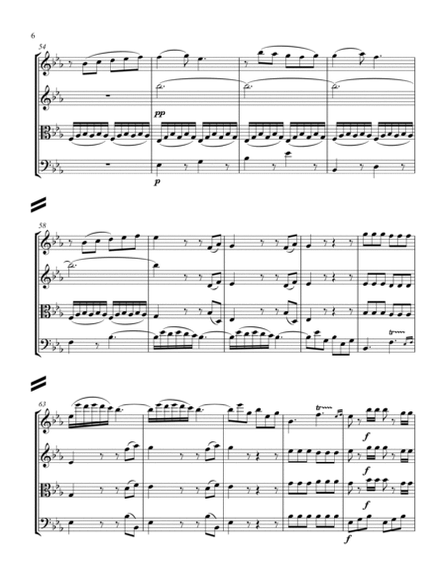 For String Quartet and Piano: Mozart Piano Concerto No. 22, K. 482 - 3rd Movement