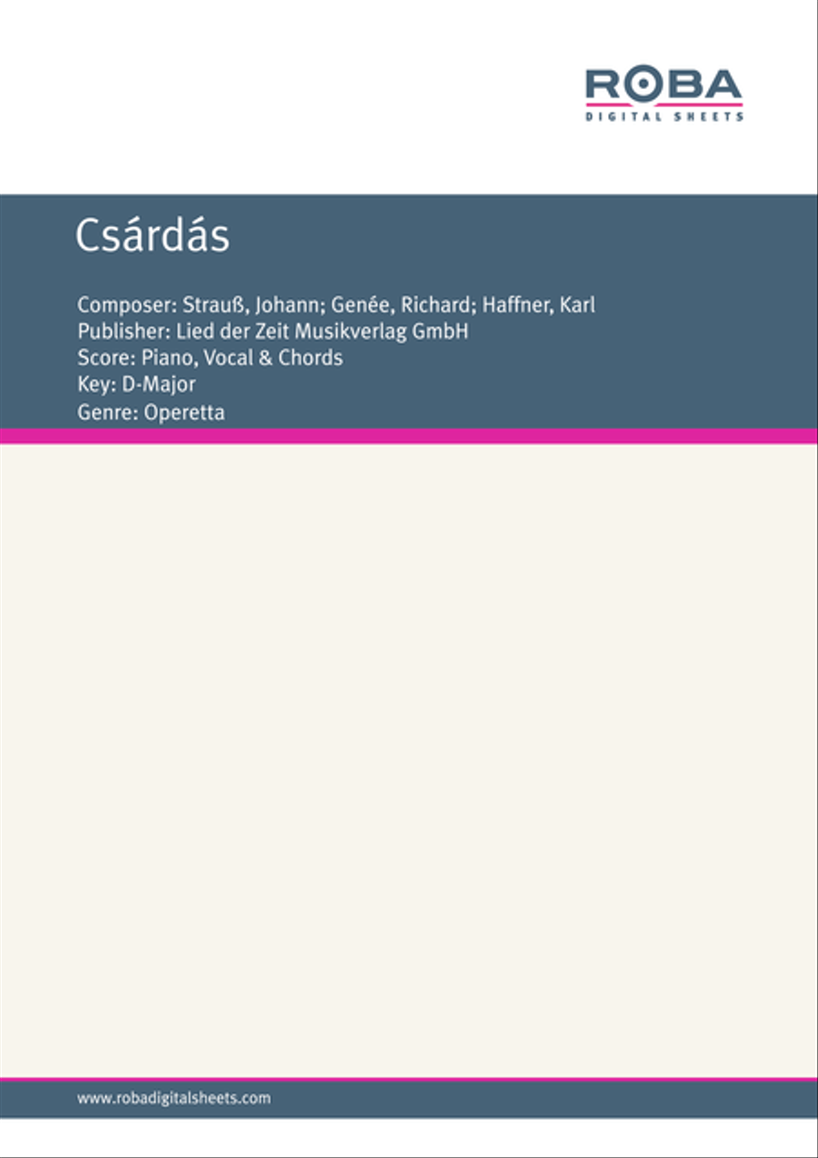 Csardas Voice scores gallery preview page 1
