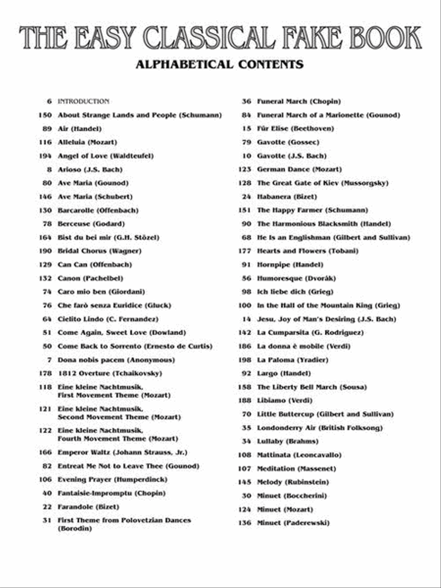 The Easy Classical Fake Book Acoustic Guitar scores gallery preview page 6