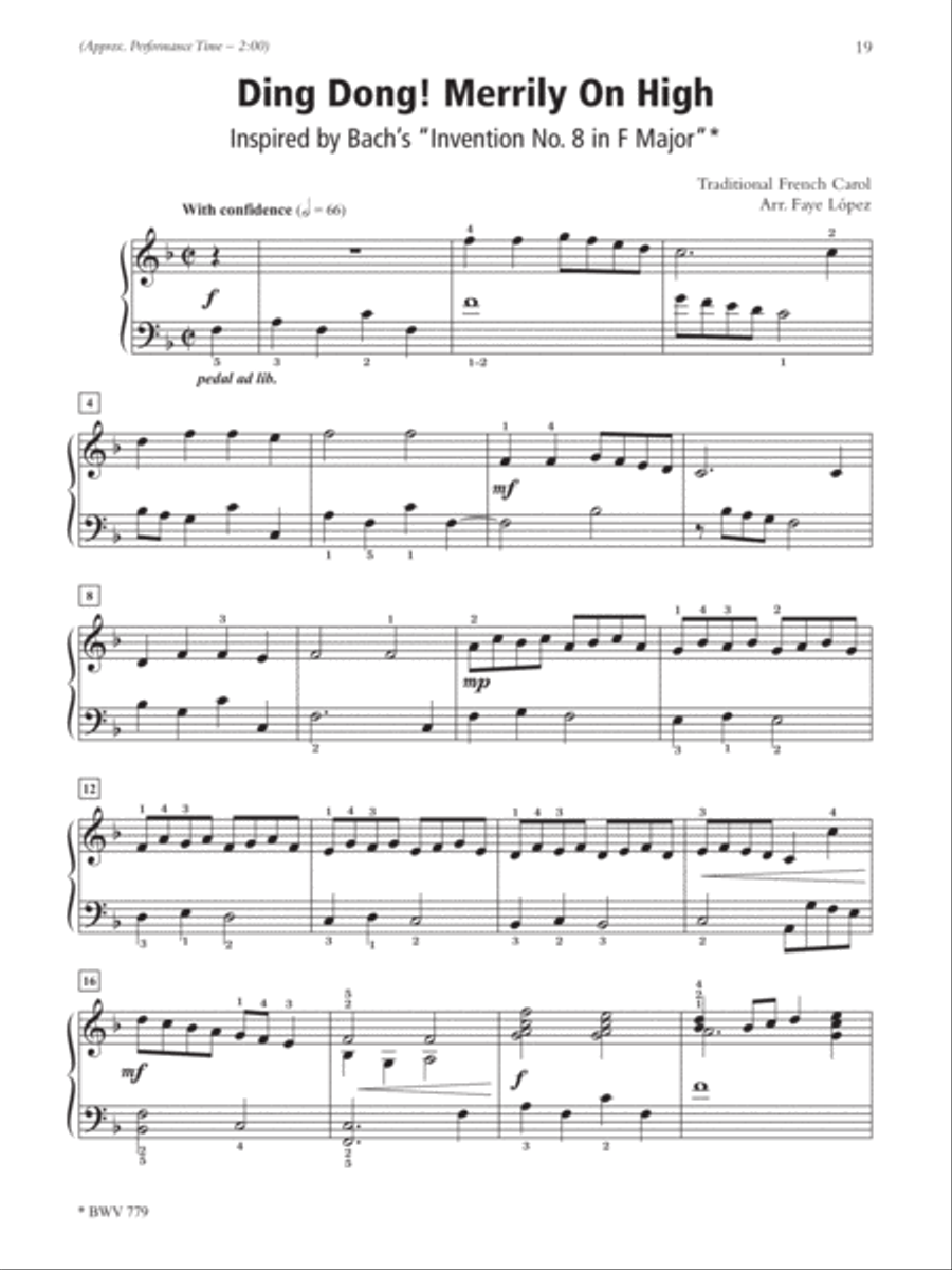 A Baroque-Style Christmas Piano Solo scores gallery preview page 6