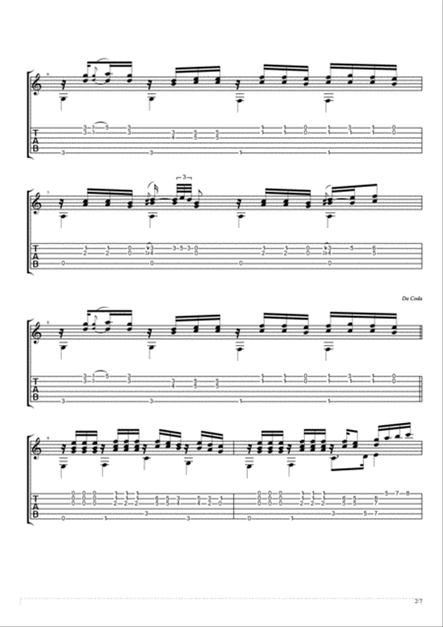 A Minor Sledge Acoustic Guitar scores gallery preview page 2