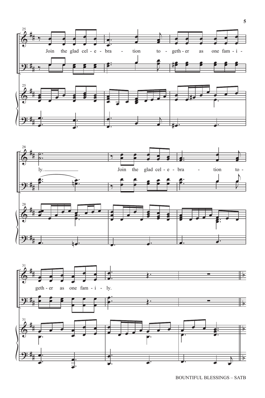 Bountiful Blessings 4-Part scores gallery preview page 4