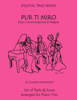 Book cover for Pur Ti Miro from L'incoronazione di Poppea for Piano Trio (Violin, Cello & Piano)