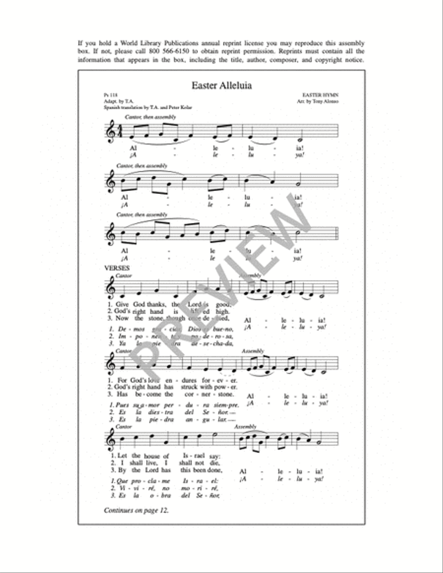 Easter Alleluia 2-Part scores gallery preview page 8