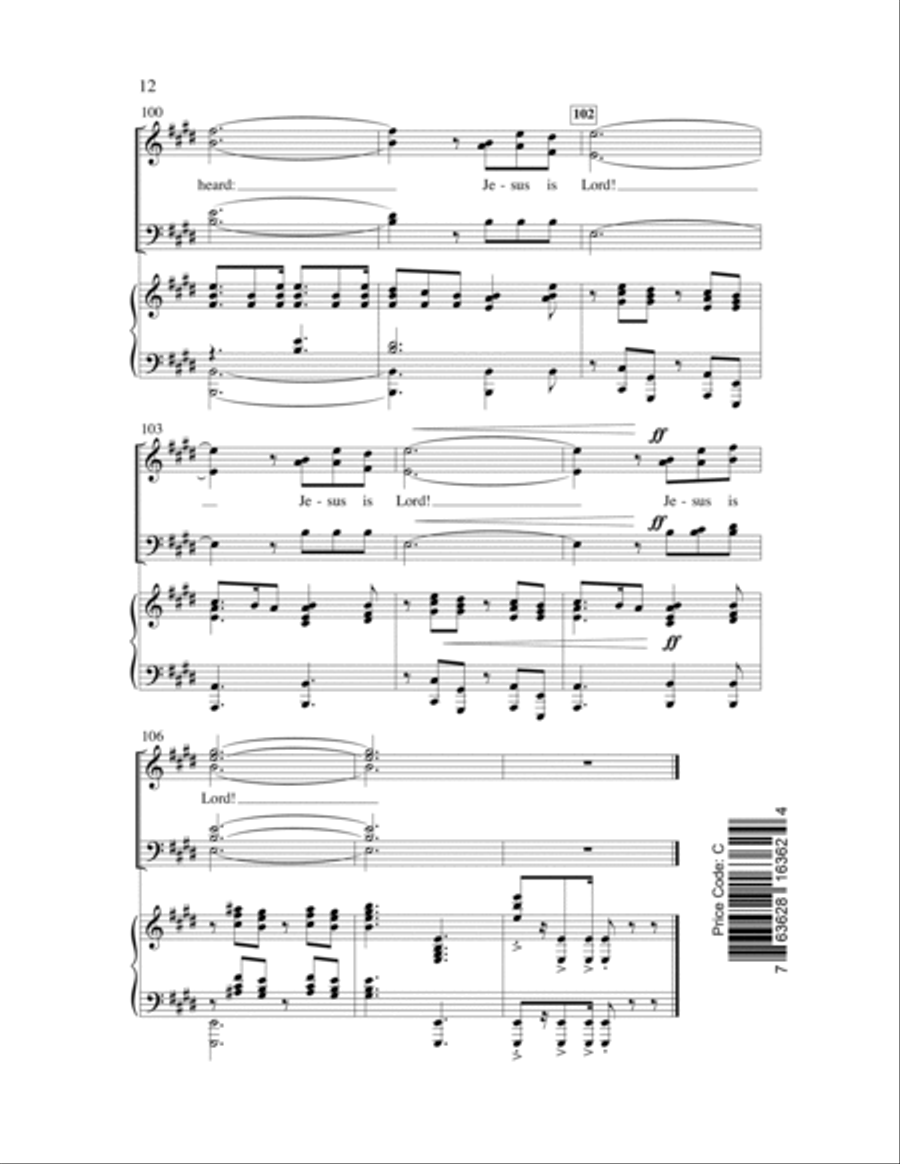 Let the Song of Praise Be Heard Choir scores gallery preview page 12