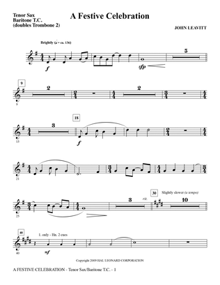 A Festive Celebration - Tenor Sax (Trombone 2 sub.)