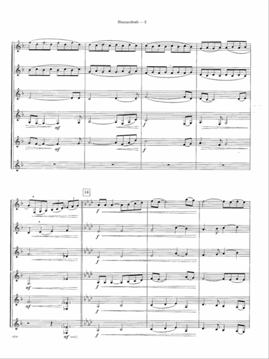 Shenandoah B-Flat Clarinet scores gallery preview page 3