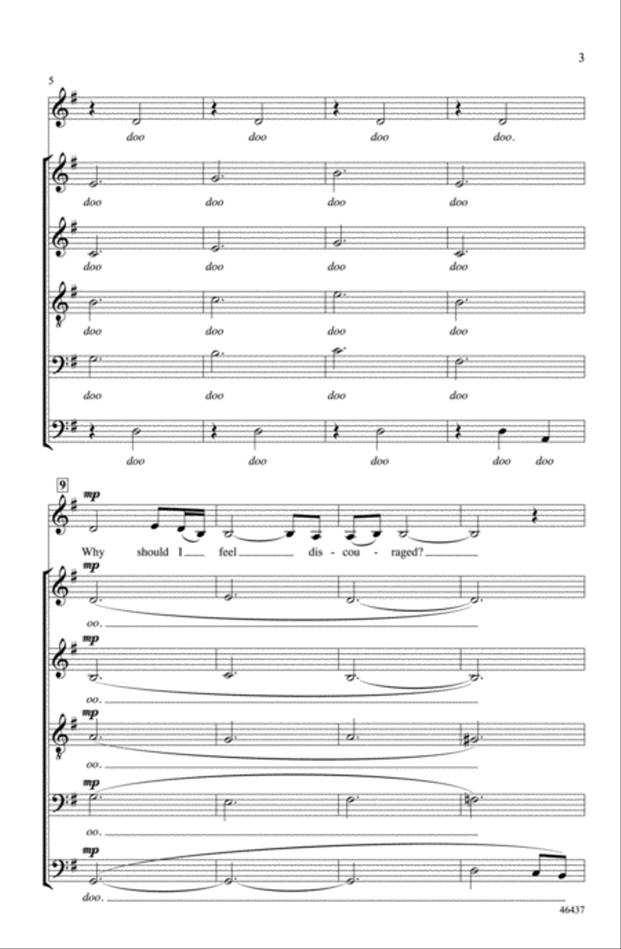 His Eye Is On the Sparrow Choir scores gallery preview page 2