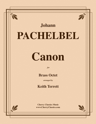Book cover for Canon for Brass Octet