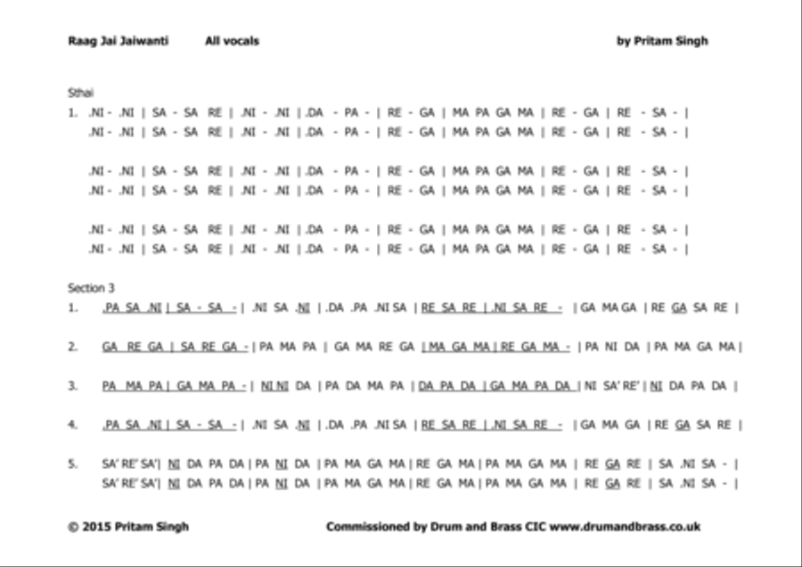 Raag Jaijaiwanti Brass Ensemble scores gallery preview page 4