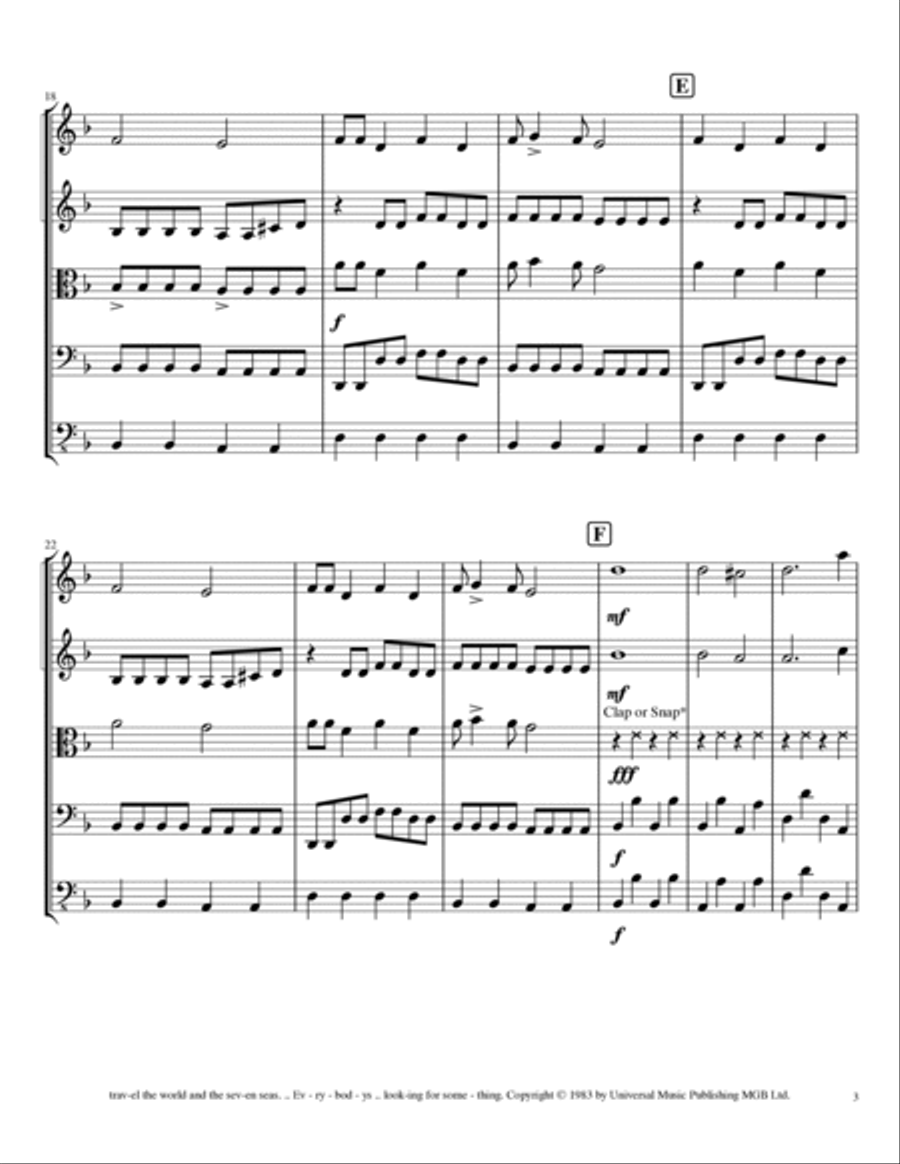 Sweet Dreams (are Made Of This) String Orchestra scores gallery preview page 4