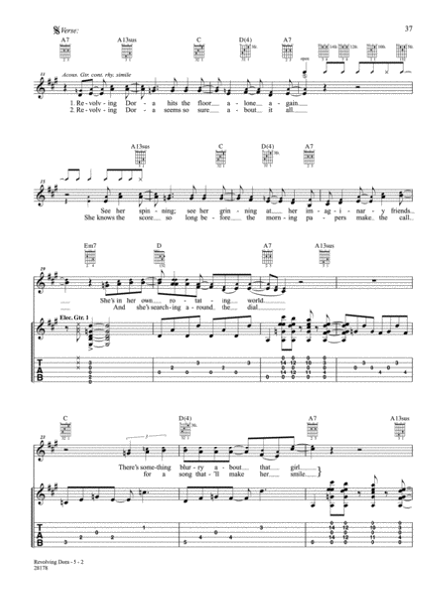 Revolving Dora Guitar Tablature scores gallery preview page 2