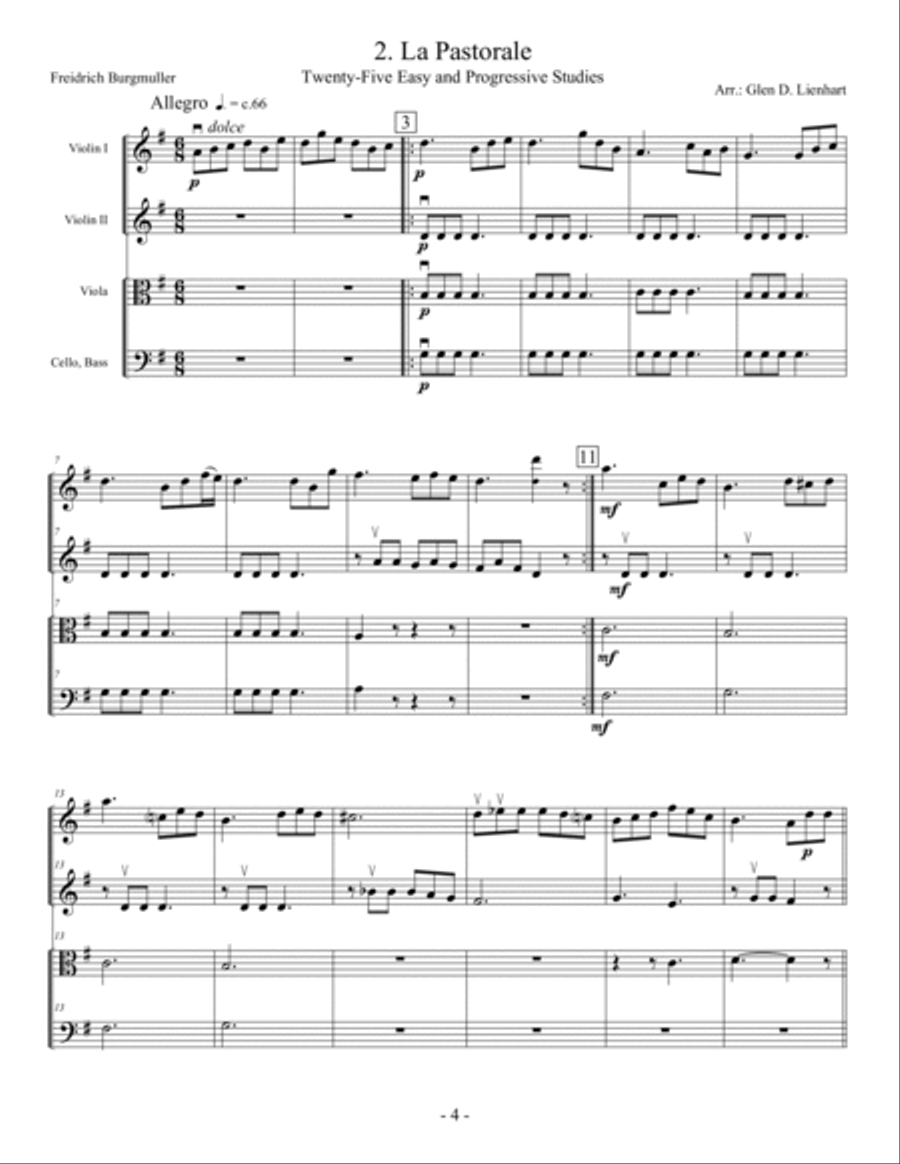 GRADED ENSEMBLES FOR STRINGS - VOLUME IV String Quartet scores gallery preview page 4