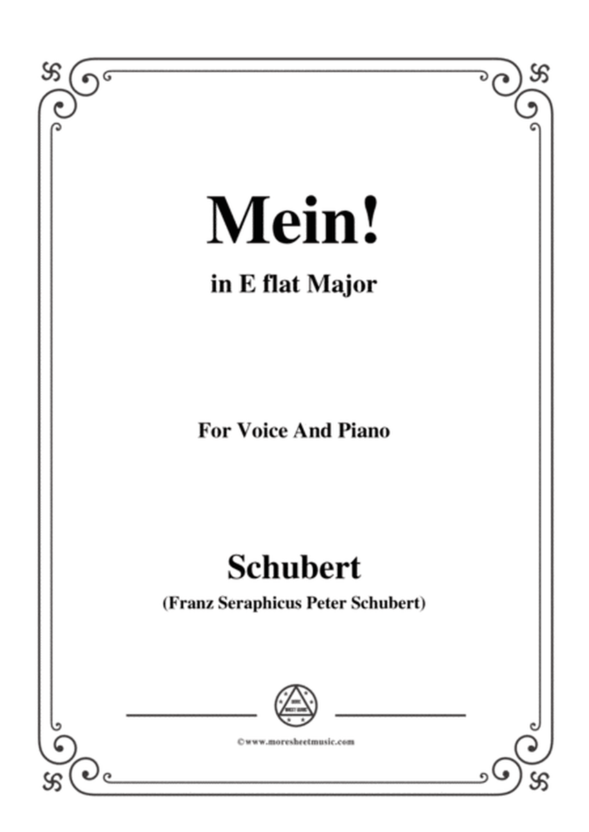 Schubert-Mein,in E flat Major,Op.25,No.11,for Voice and Piano image number null
