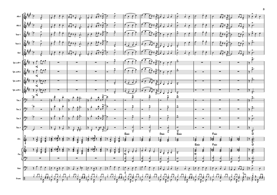 God Rest Ye Merry Gentlemen Jazz Ensemble scores gallery preview page 3