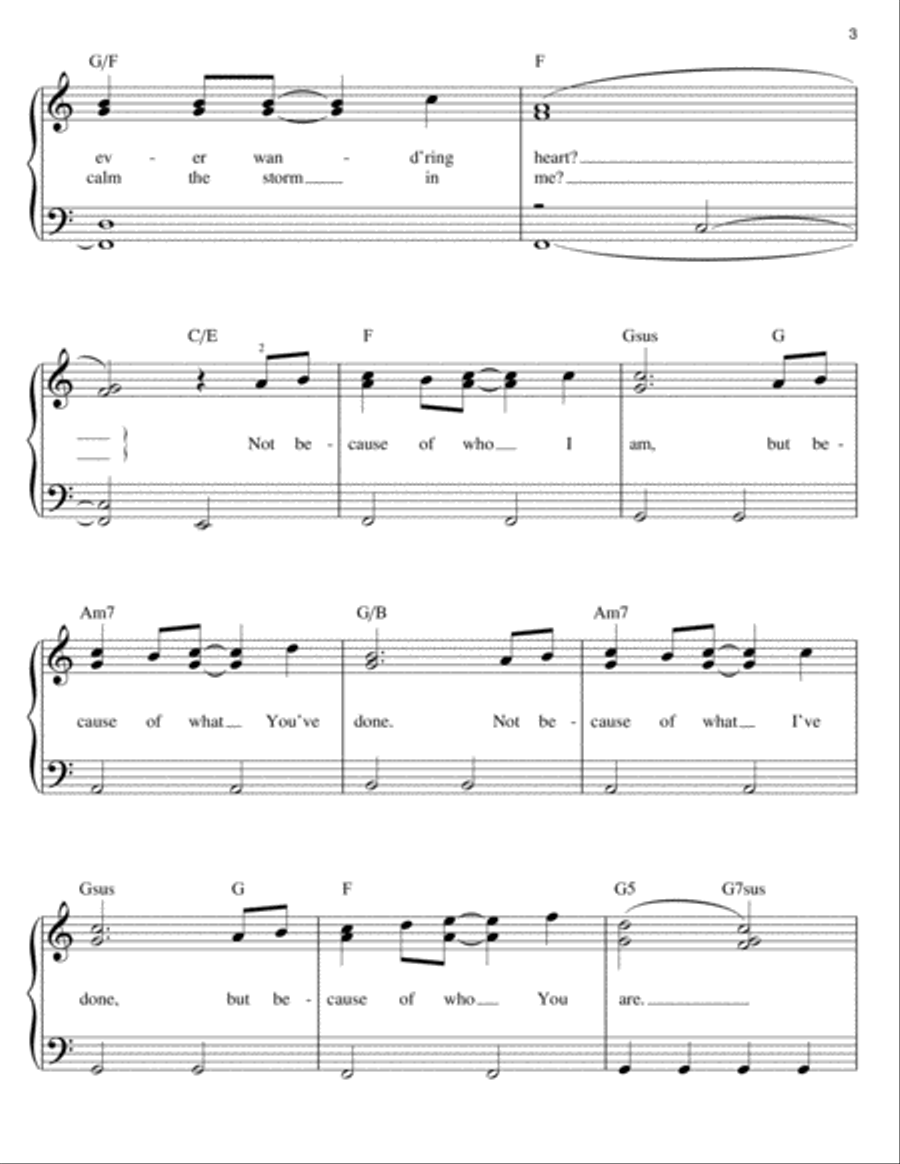 Who Am I Easy Piano scores gallery preview page 3
