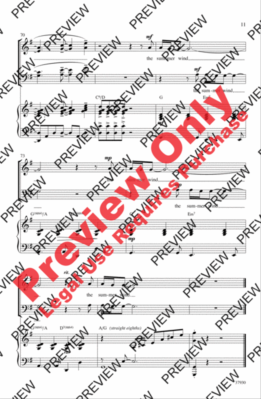 Summer Wind Summer Wind 4-Part scores gallery preview page 11