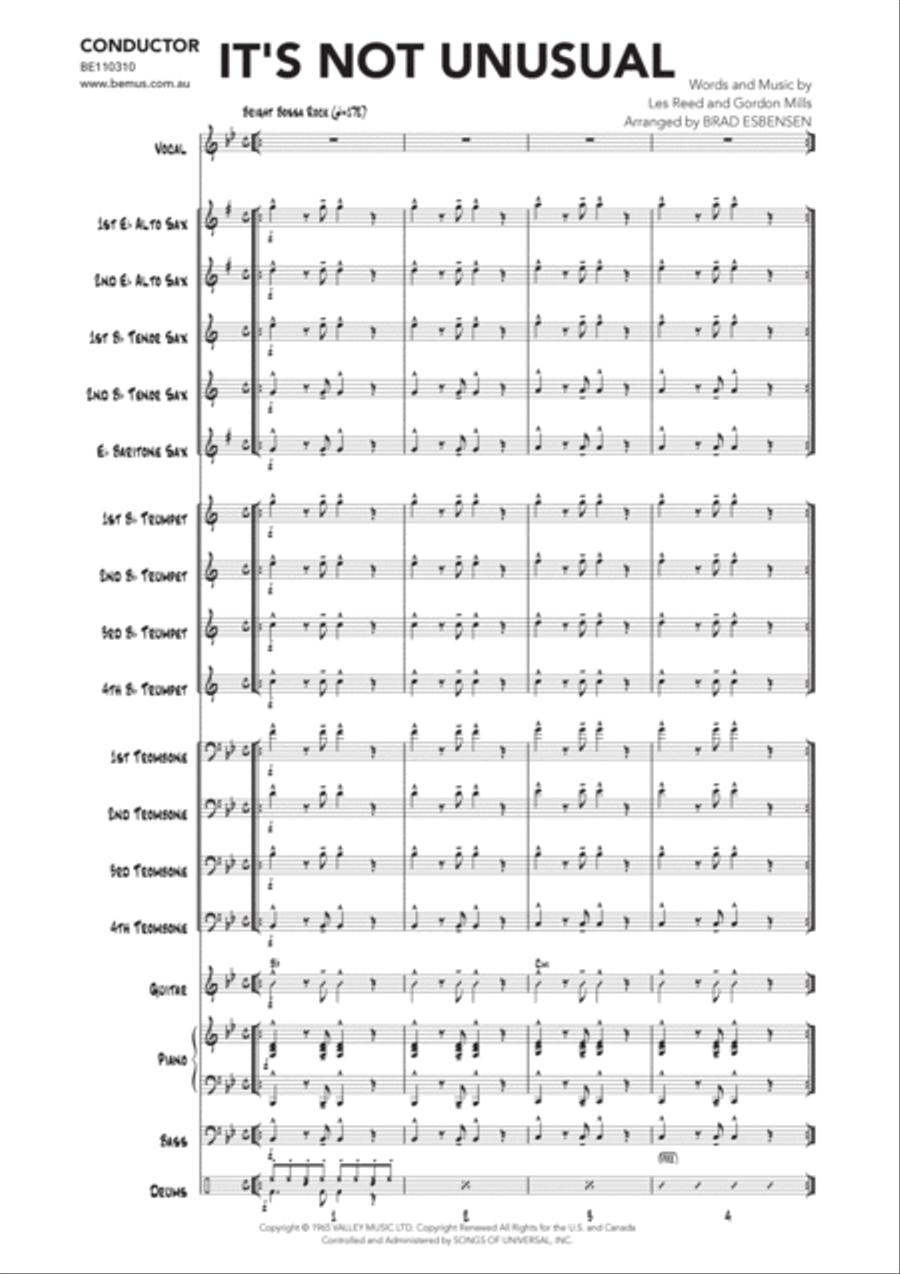 It's Not Unusual Jazz Ensemble scores gallery preview page 3
