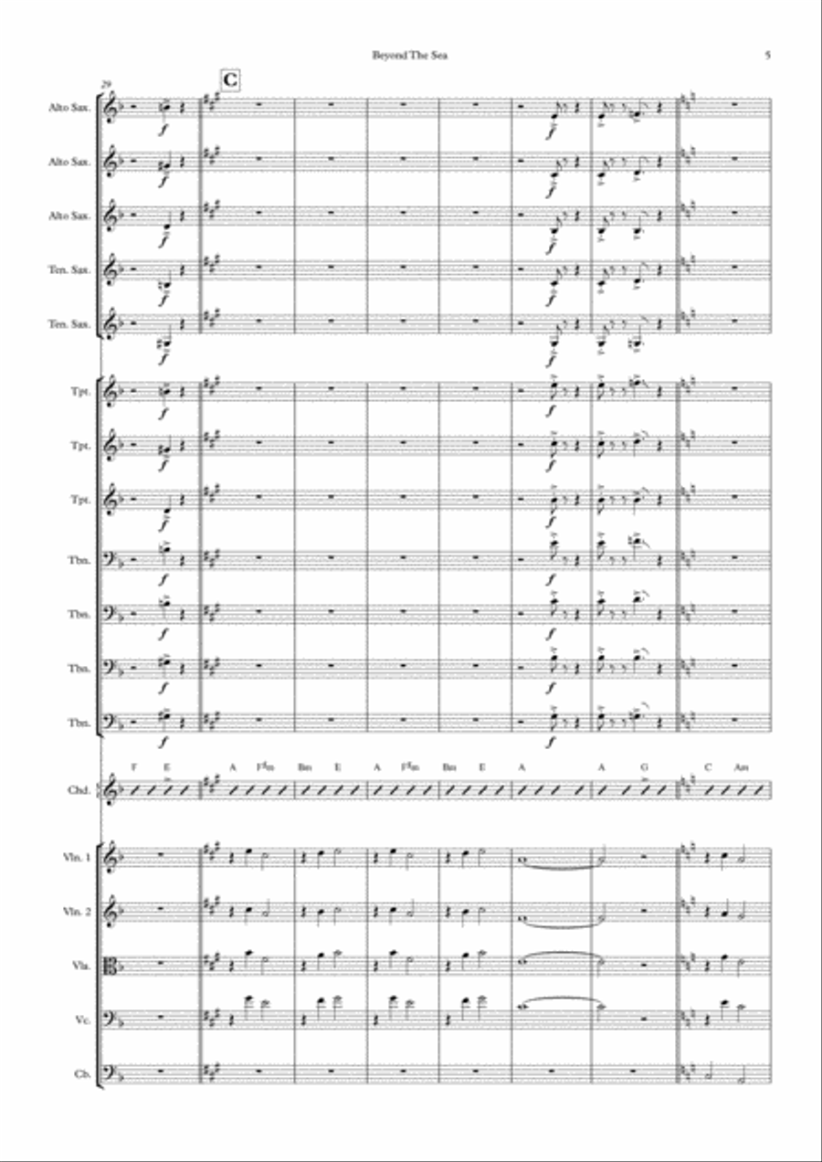 Beyond The Sea Small Ensemble scores gallery preview page 5