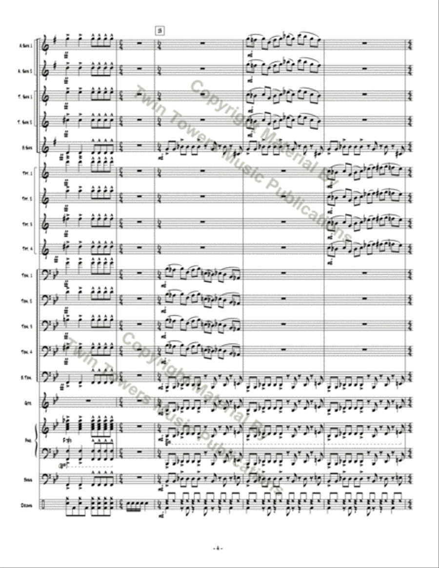 Rat in the Snack Room Jazz Ensemble scores gallery preview page 5