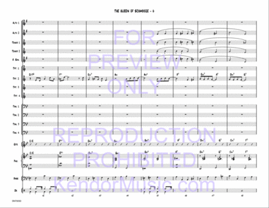 Queen Of Schmooze, The (Full Score) Jazz Ensemble scores gallery preview page 7