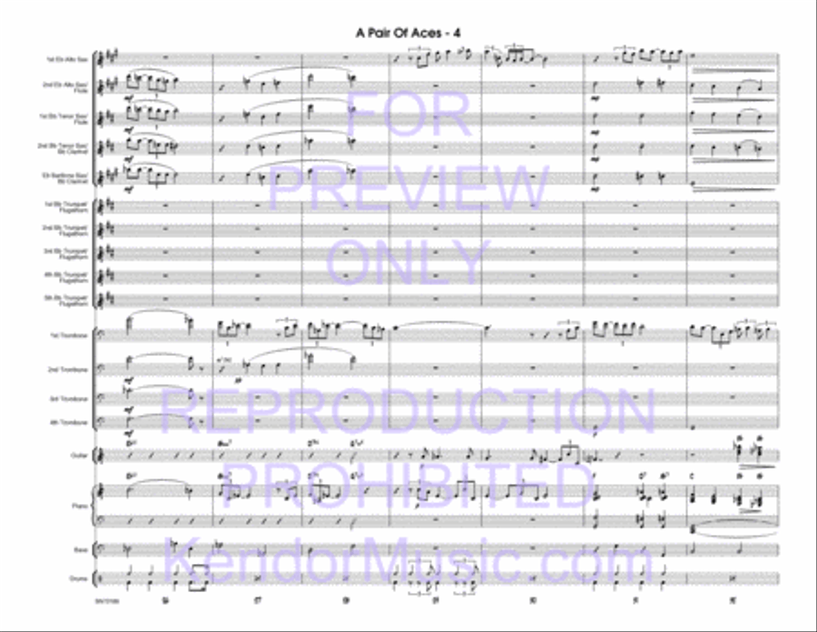 Pair Of Aces, A (Full Score) Jazz Ensemble scores gallery preview page 5