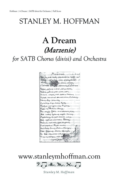 A DREAM (SATB Chorus [divisi] and Orchestra) - Full Score & Parts image number null