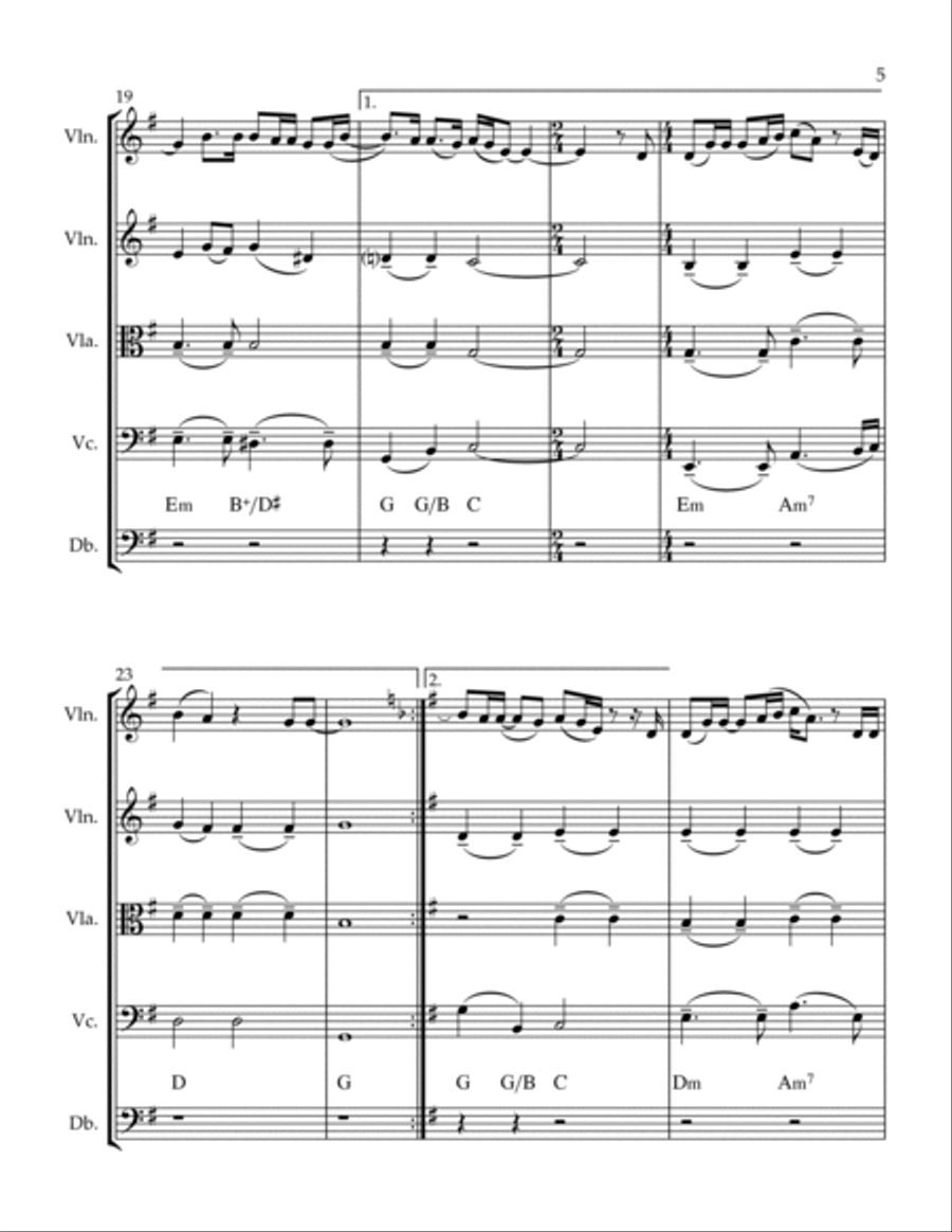 A Moment Like This String Quintet scores gallery preview page 6