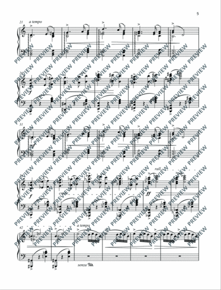 Three Fours Piano Solo scores gallery preview page 6