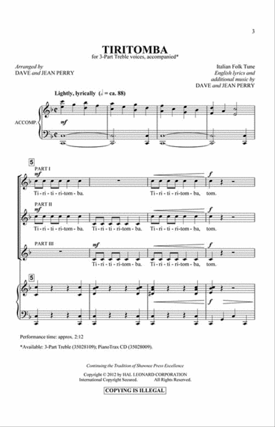 Tiritomba 3-Part scores gallery preview page 2