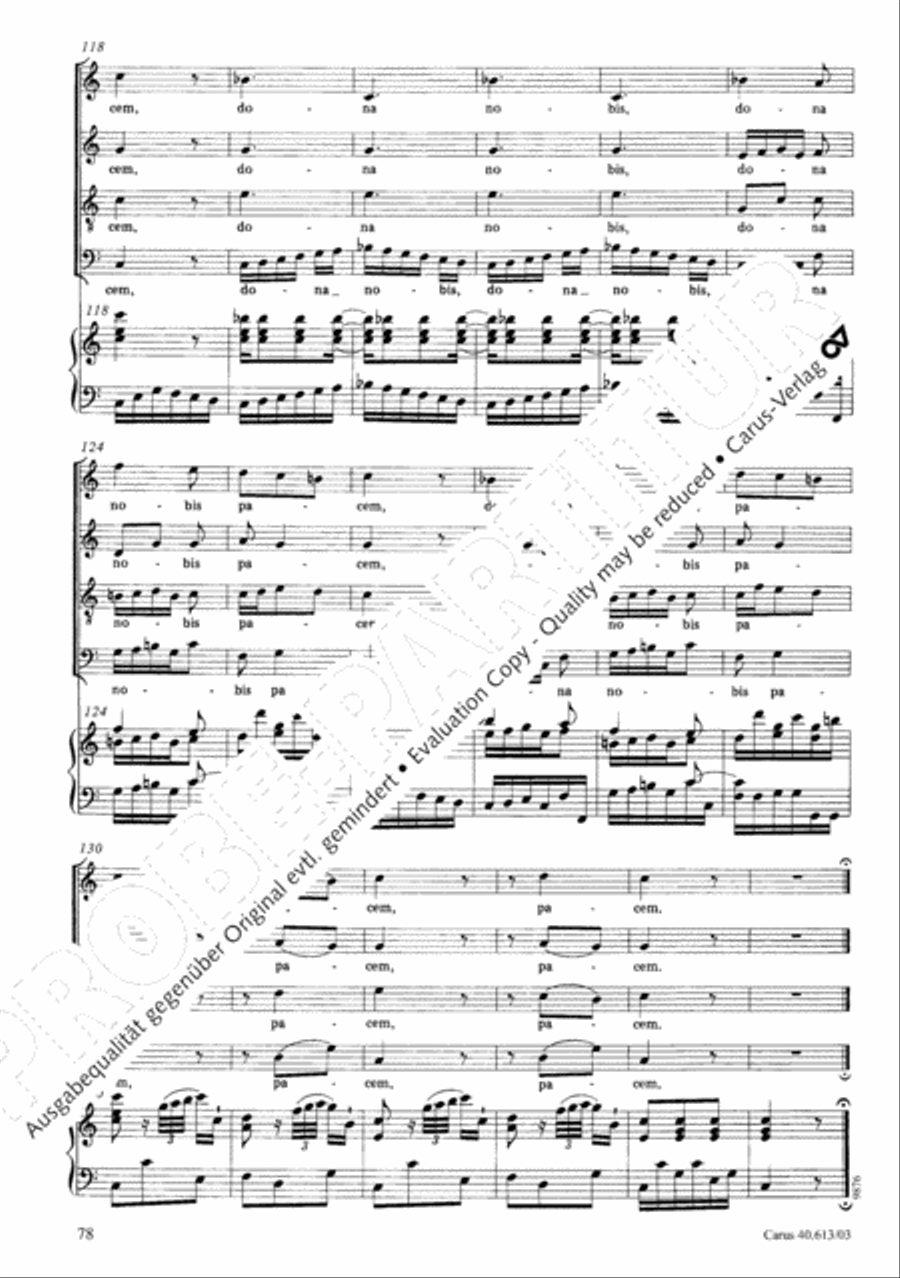 Mass in C (Missa in C) 4-Part scores gallery preview page 79