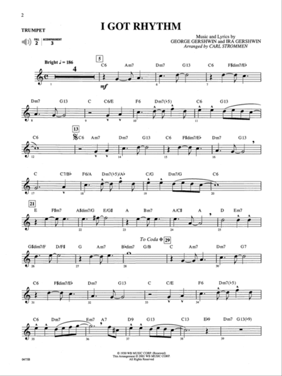 Gershwin by Special Arrangement Trumpet Solo scores gallery preview page 3