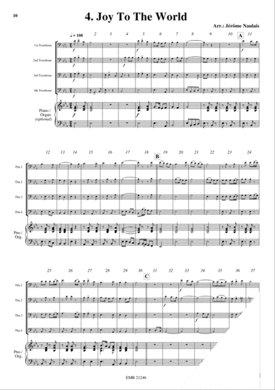 18 Christmas Songs Trombone Quartet scores gallery preview page 6