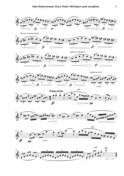 Jules Demersseman: Douze Études (Twelve Etudes) in all keys for any saxophone image number null