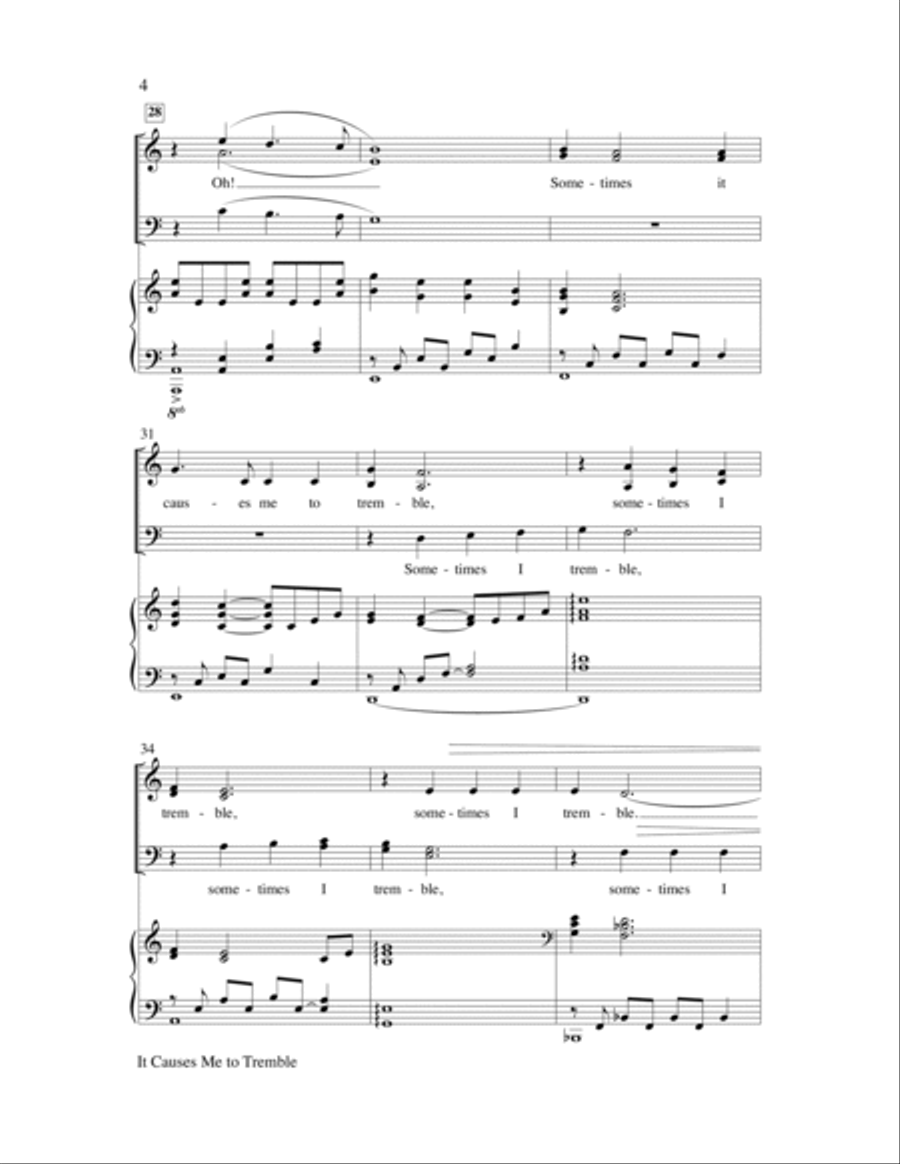 It Causes Me To Tremble (Were You There) 4-Part scores gallery preview page 4