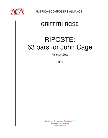 [Rose] Riposte: 63 Bars for John Cage