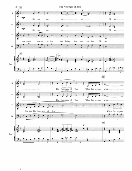 The Nearness Of You SATB (swing ballad) image number null