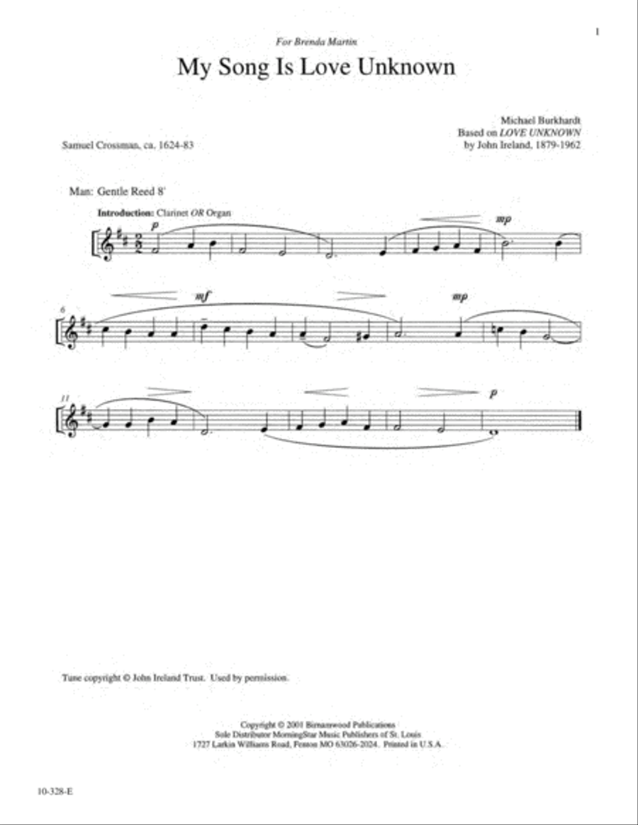 My Song Is Love Unknown (Love Unknown) Choir scores gallery preview page 2