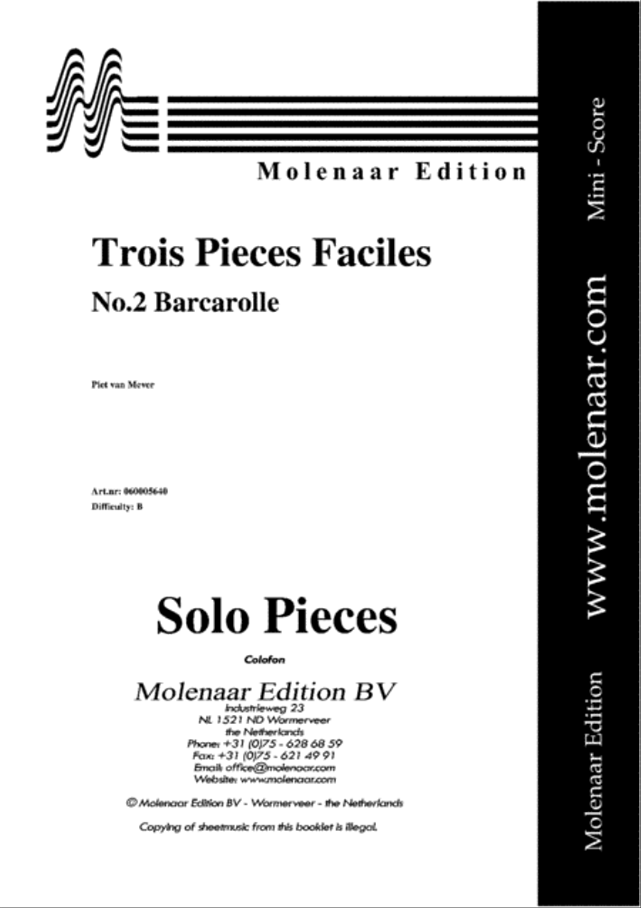 Trois Pieces Faciles Piano Accompaniment scores gallery preview page 2